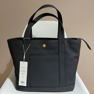 Veronica Beard Leather Goody Grand Tote Bag in Black NWT